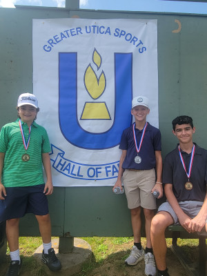 BOYS 13-15 From left to right, first-, second- and third-place finishers: Joey Barres, Ben Kidwell, Alex Tirado.